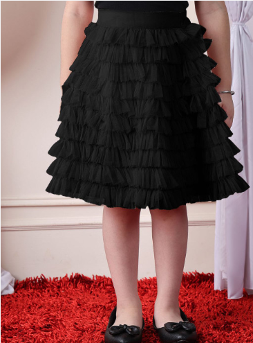 Girls Tired Knee Length Skirts