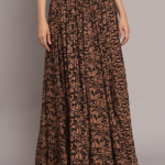 KALINI Abstract Printed Maxi Skirts