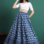 CHARMANT Printed Flared Maxi Skirts