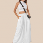 LYRA Women Cotton Wide-Leg Palazzos