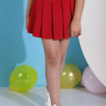 NEUDIS Girls Knife Pleated Flared Mini Skirts