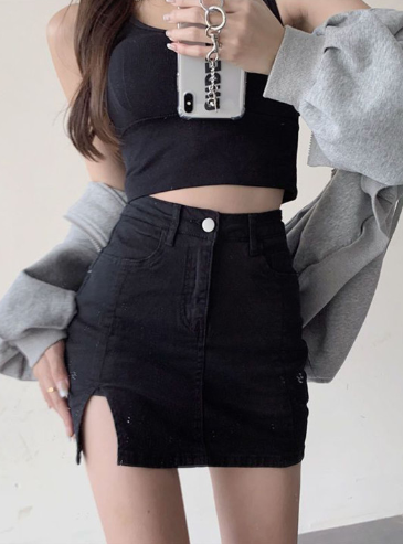 StyleCast Women Solid Straight Mini Skirts