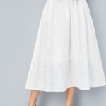 max Self Design Pure Cotton Flared Midi Skirts