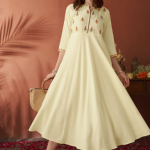 Anouk Floral Embroidered Fit and Flare Kurta