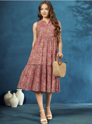 Anouk Women Printed Knee Lenght Ethnic Dresses