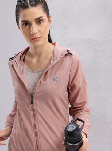 HRX by Hrithik Roshan Hooded Rapid-Dry Packable Running Jacket