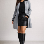 Qurvii Women Fleece Open Front Jacket