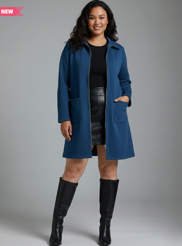 Qurvii Women Fleece Open Front Jacket