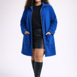 Qurvii Women Fleece Woven Jacket