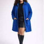 Qurvii Women Fleece Woven Jacket