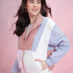 DressBerry Colourblocked Mock Collar Bomber Jacket
