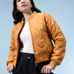 glitchez Floral Print Padded Bomber Jacket