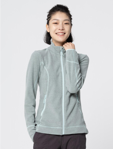 Decathlon QUECHUA - Women Green Blue Full Zip Fleece Sweater Jacket