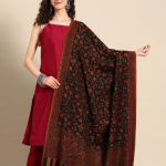 Sangria Floral Woven Designed Shawl