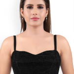 VAMAS - THE DESIGNER BLOUSES Women Square Neck Padded Saree Blouse