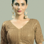 HERE&NOW Embroidered Sleeveless Saree Blouse