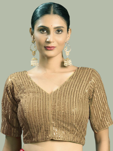 HERE&NOW Embroidered Sleeveless Saree Blouse