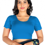 Abhi Stretchable Half Net Sleeves Readymade Saree Blouse