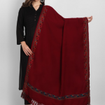 Zamour Women Maroon Woven Design Shawl
