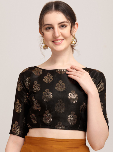 Oomph! Woven Design Silk Saree Blouse