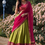 LOOKNBOOK ART Semi-Stitched Lehenga & Unstitched Blouse With Dupatta